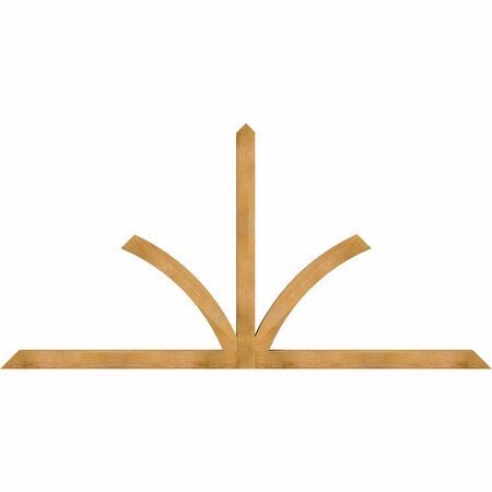 Ekena Millwork Richland Rough Sawn Timber Gable Bracket, Western Red Cedar, 108"W x 54"H x 4"D x 4"F, 12/12 Pitch GBW108X54X0404RIC00RWR